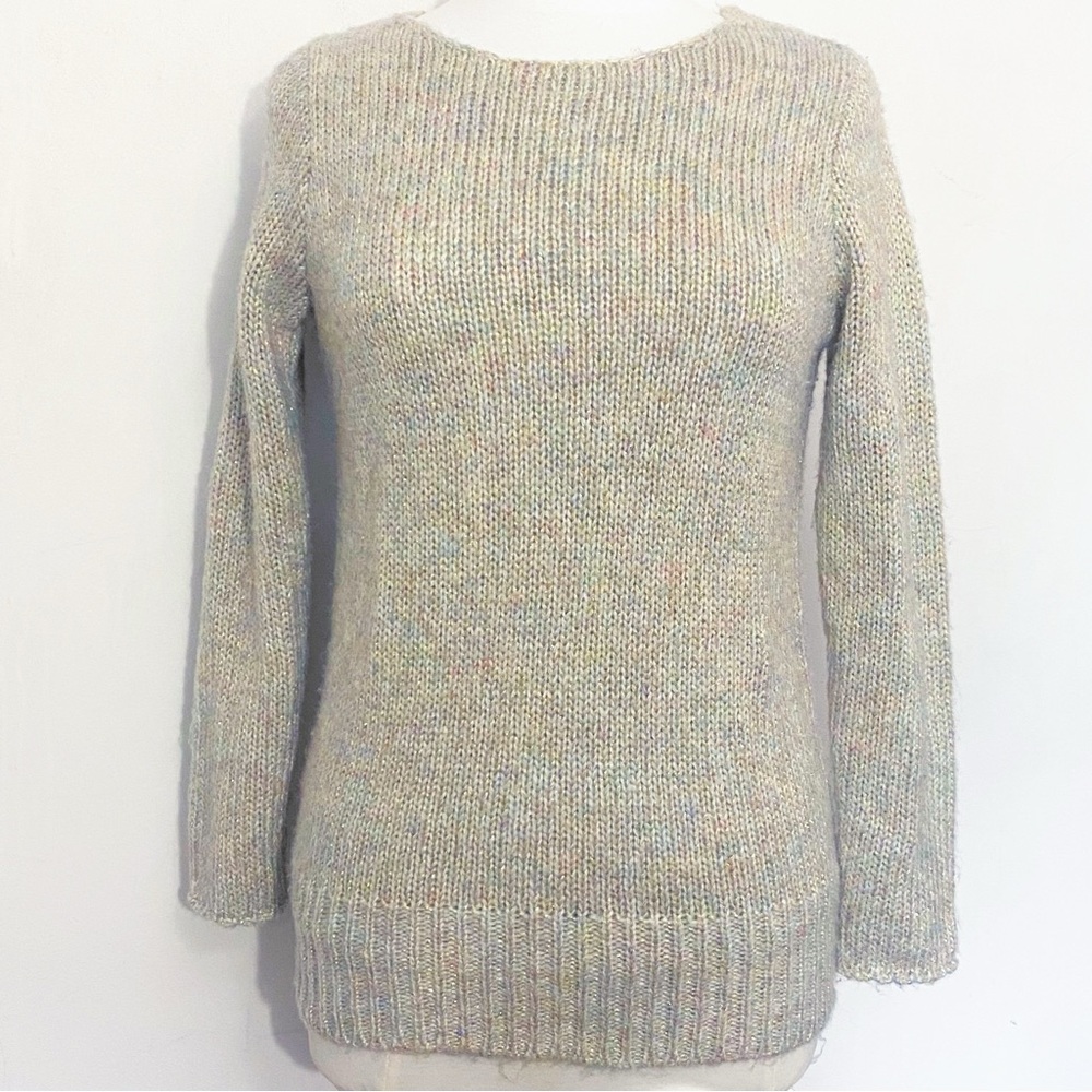 H&M Divided Multicolor Sparkly Knit Pullover Long Length Sweater 4